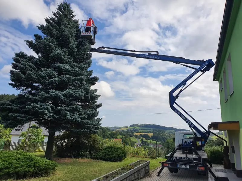 Elektro Minář, vysokozdvižná plošina, ořez stromu